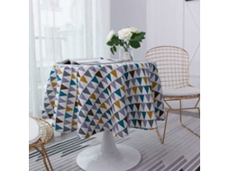 Toalha De Mesa Redonda De Algodão E Linho, Sarja, Estilo Nórdico Simples, Fresca, Durável, Reutilizável, Decoração Sem Rugas Para Cozinha, Mesa De Jan