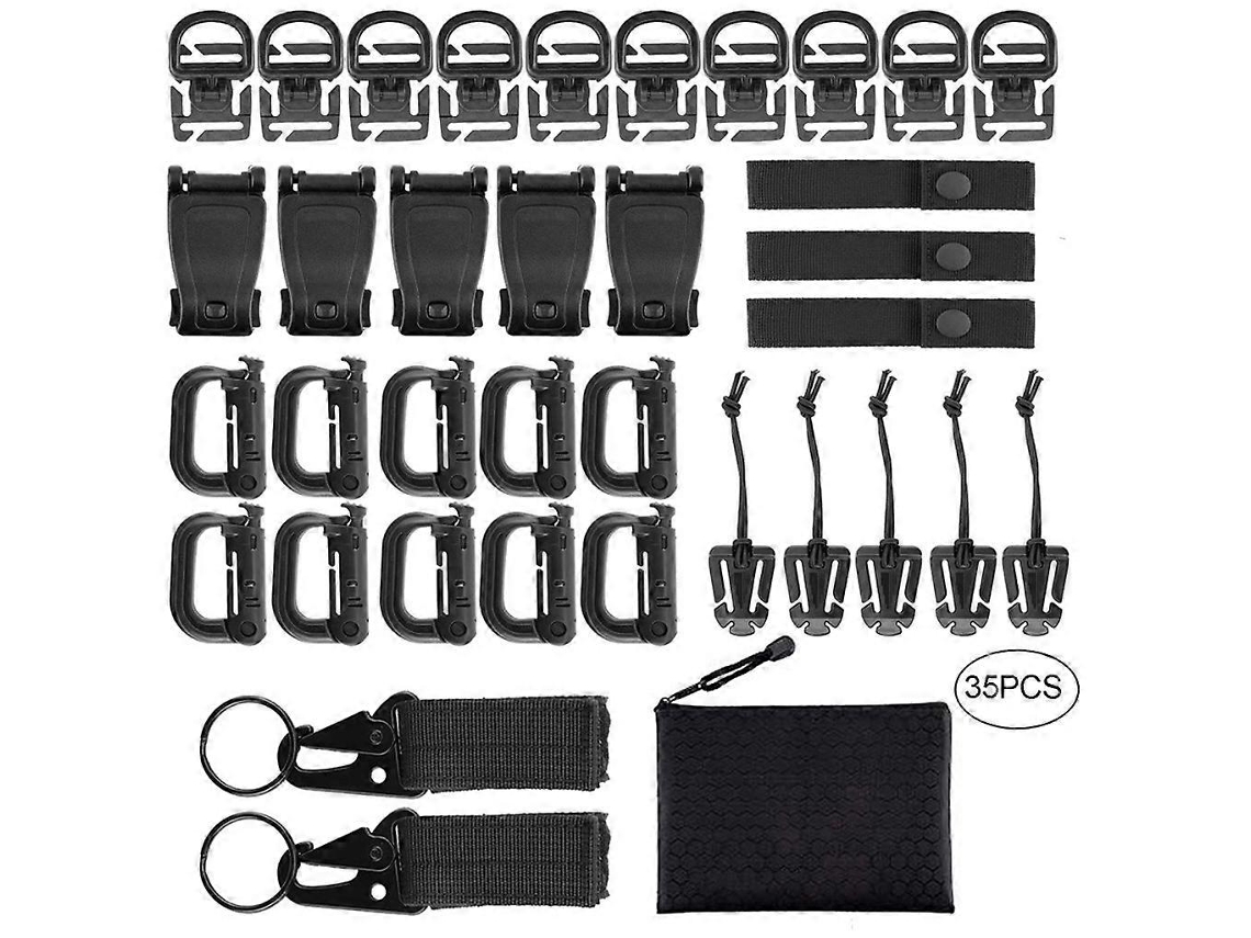 Pacote Com 35 Acessórios Para Mochila Molle, Kit De Acessórios Molle Para Fitas De Fixação, Acessórios Para Fitas De Mochila Tática.
