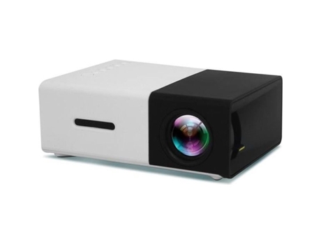 Mini projetor plugue UE LED Pico Projetor de bolso vídeo HDMI suporte smartphone PC laptop USB para casa, preto RUNFON