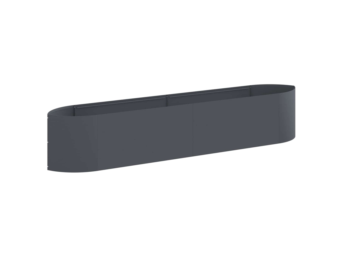 Conjunto 1 Jardineira Elevada Vidaxl Antracite Metal (220 X 40 X 40 Cm)