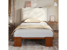 Cama 90x200 Solteiro Pinho Cabeceira Ripas VOLTEDGE