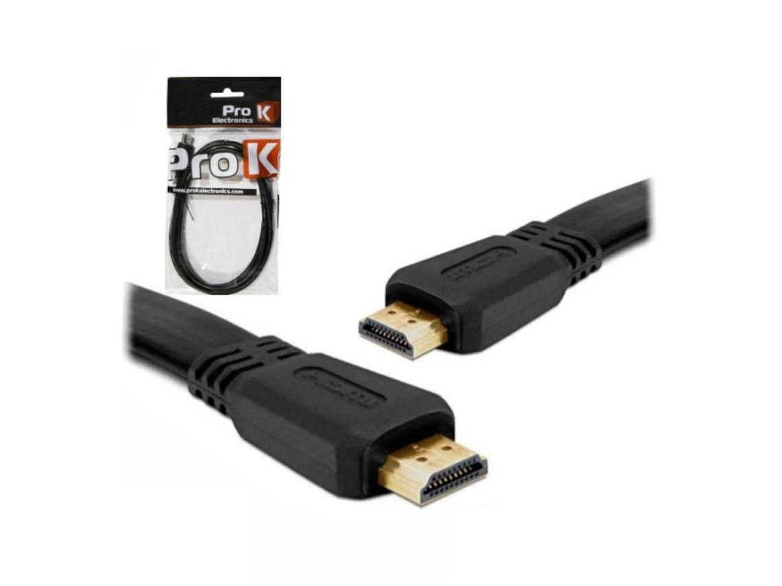 G-Chdmi5Af :Cabo Hdmi Dourado Macho / Macho 1.4 Preto 5M Flat Prok