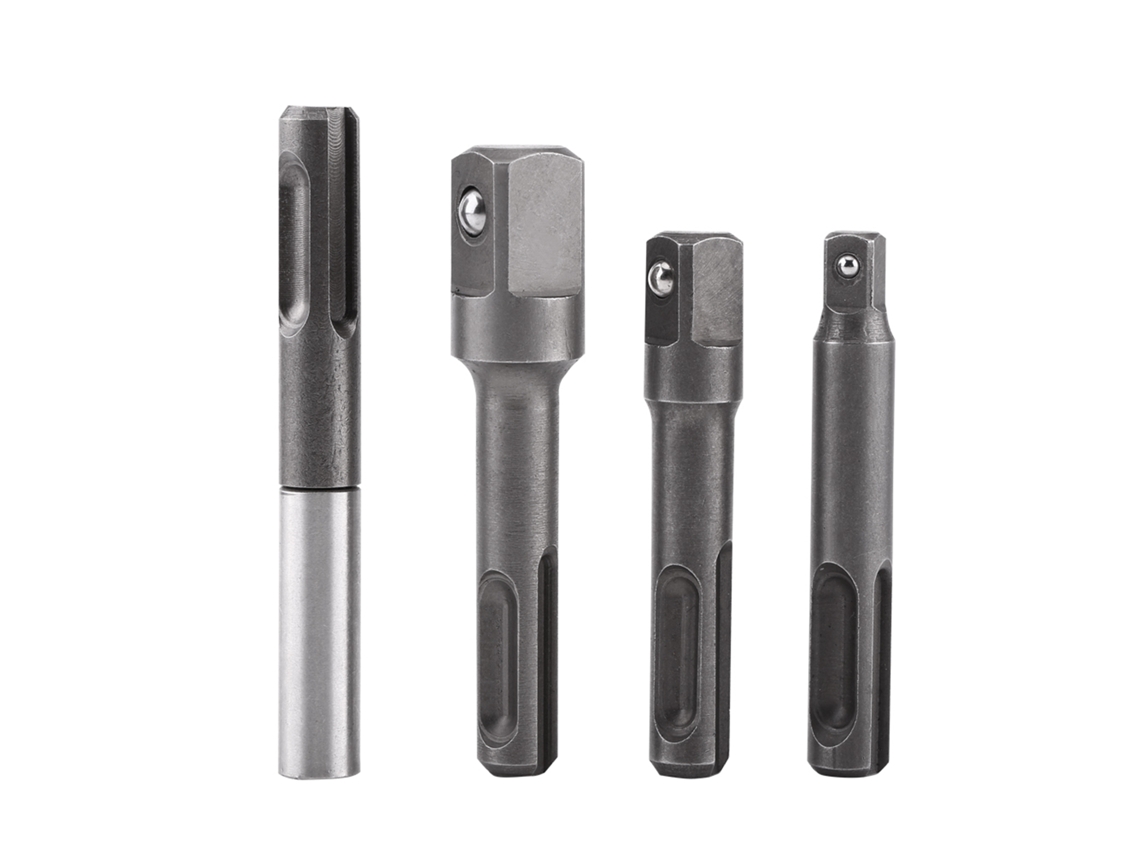 Adaptador Sds Plus Para Hexagonal De 1/4" E Conector De Extensão De Broca Quadrado De 1/4"3/8"1/2"