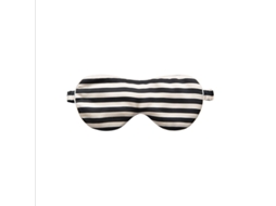 Máscara de Dormir em Seda Natural com Estampa de Zebra, Confortável e Leve, Ideal para Viagens e Uso Doméstico. Preta AQUAFORGE