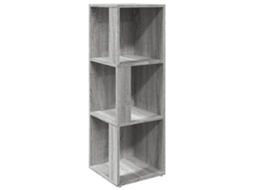 Corner Cabinet, Corner Cabinets Vidaxl Cinzeto Madeira Processada (33 X 33 X 100 Cm)