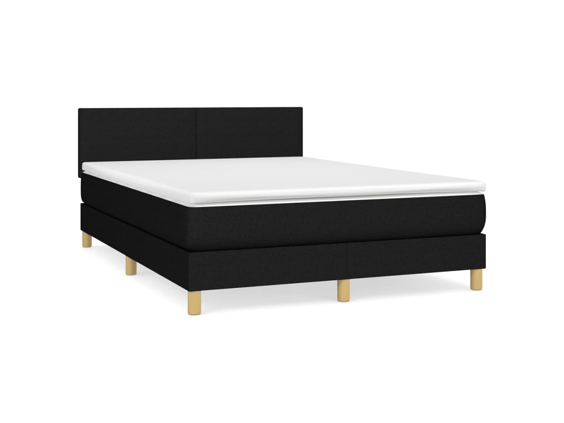 Box Spring Bed, Box Spring Beds Vidaxl Preto Tecido (140 X 190 Cm)