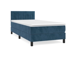Box Spring Bed, Box Spring Beds Vidaxl Azul Veludo (100 X 200 Cm)