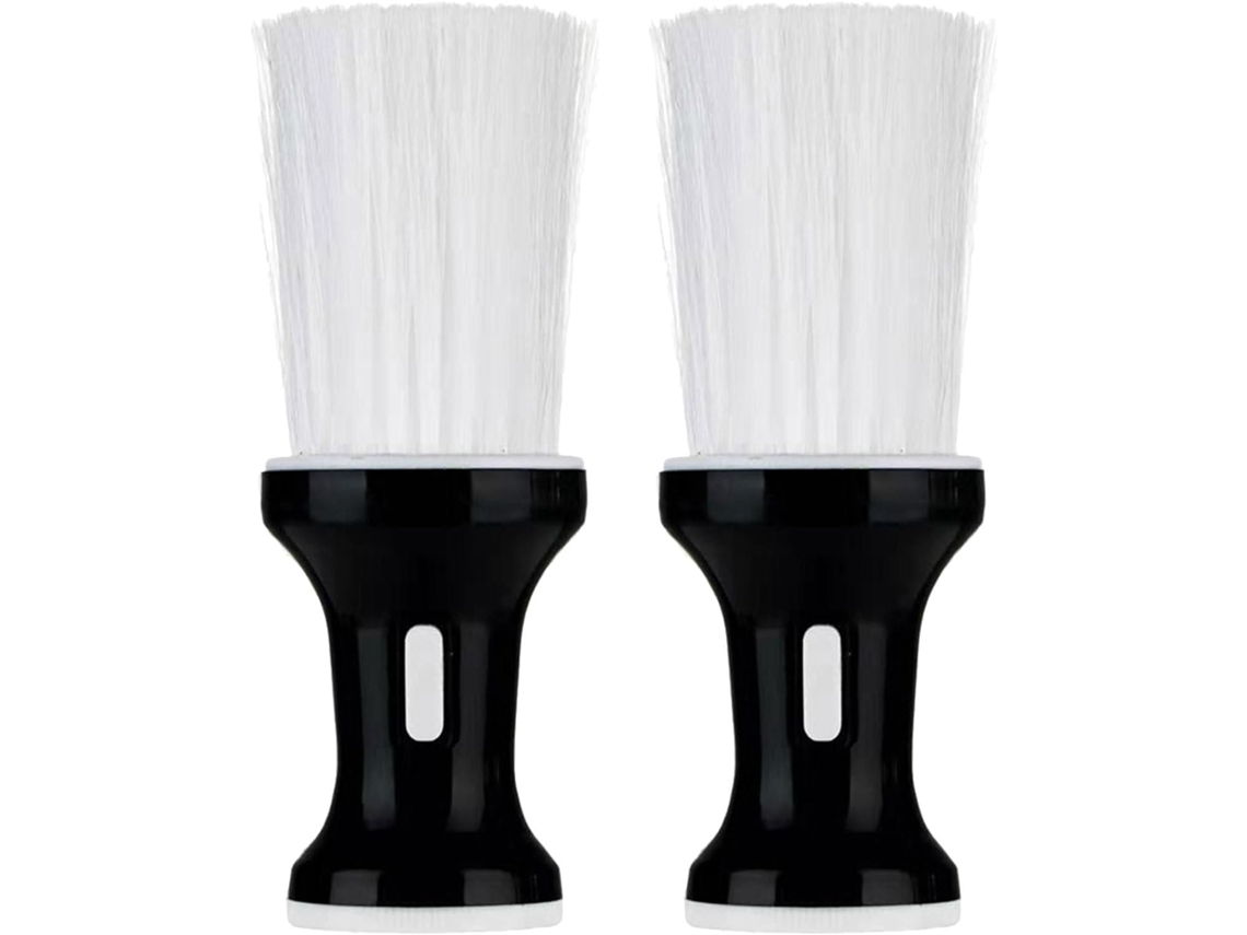 Conjunto De 2 Escovas Cabelo Healvian Para Pescoço E Barba Com Cerdas Macias, Ideal Para Cabeleireiros E Uso Pessoal