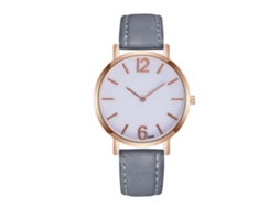 Reloj Empresarial Para Hombre Con Correa De Cuero Pu De Cuarzo Gris