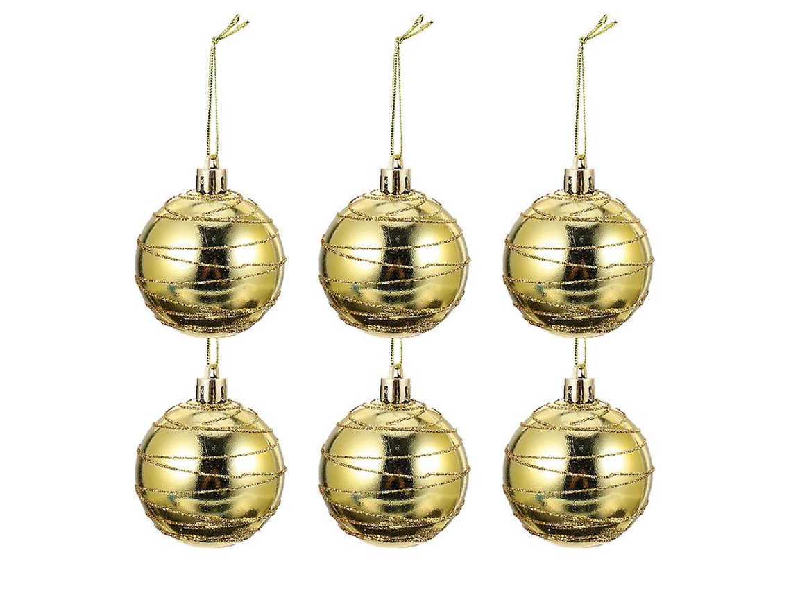 6 Peças de Decoração de Bola de Natal ALLINLESS