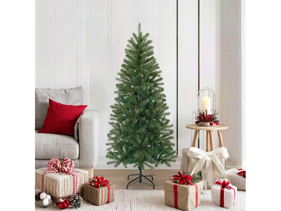 Vidaxl Árvore De Natal Artificial Verde 150 Cm Pvc, Pe E Aço