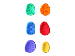 Rebe-6 Peças De Pedras Sensoriais De Silicone Brinquedo Anti-estresse Pedra De Preocupação Para Crianças