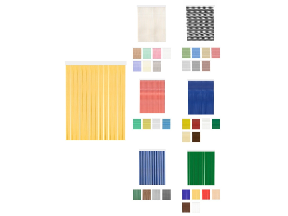 Cortinas De Exterior Impermeables – Cortinas Antimoscas Para Terrazas Y Porche Diana - Amarilla Cristal 100 X 240 Cm
