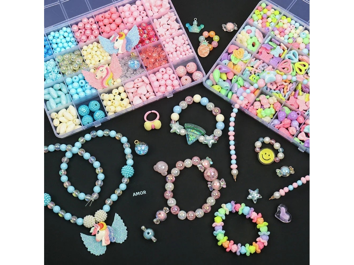 500 Pcs Diy Handmade Beading Kids Toys Criativo Solto Beadcraft Fazer Pulseira Colar Conjunto de Jóias MDUG (g style)