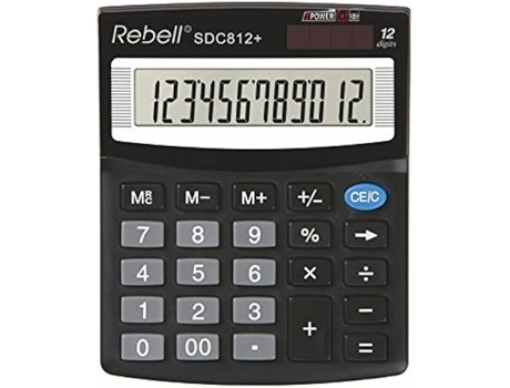 Calculadora Rebell Sdc412 Ecrã Inclinado 12 Dígitos 100 G Escritório