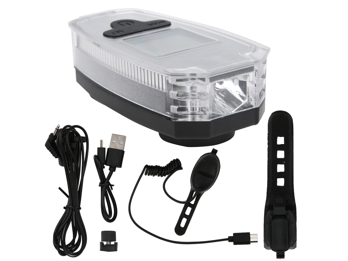 Farol Led Para Bicicleta, Velocímetro, Buzina
