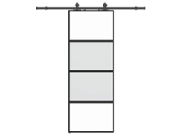Sliding Door, Sliding Doors Vidaxl Preto Vidro (76 X 205 Cm (183 Cm Sliding Rail))