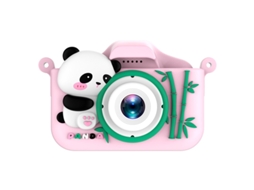 Câmera Dupla Hd Infantil de Desenho Animado YUNZII (panda Rosa, Câmera Dupla de Alta Definição, Cartão de Memória Não Incluído)