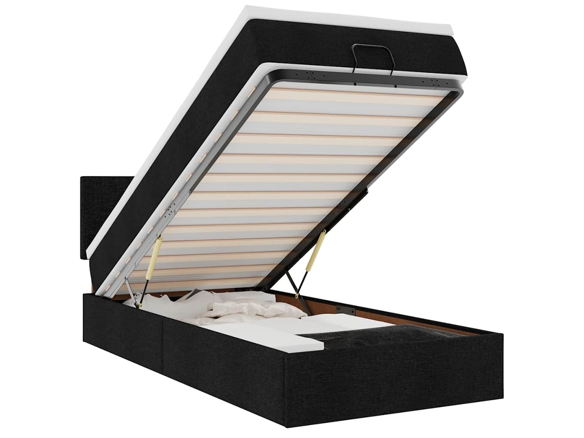 Ottoman Bed, Ottoman Beds Vidaxl Preto Tecido (90 X 200 Cm)