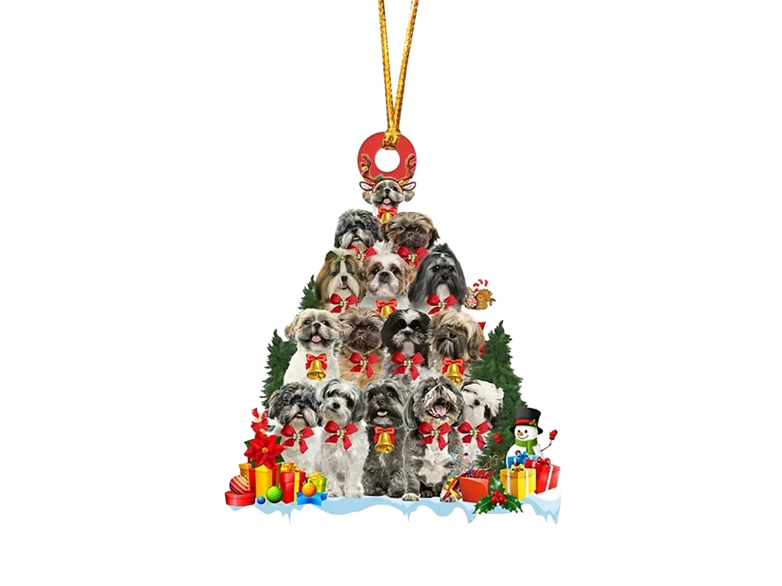 Laxiscreed Decoração Natal De Madeira Para Cão - Enfeite De Árvore E Presente Para Amigos E Família