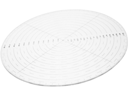 Régua Redonda De Acrílico De 25 Cm Para Desenho Preciso De Círculos E Patchwork, Ferramenta