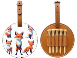 Bolsa para Guardar Tees de Golfe Fantasy Fox, Preta, Fácil de Transportar e Eficiente | S/MARCA