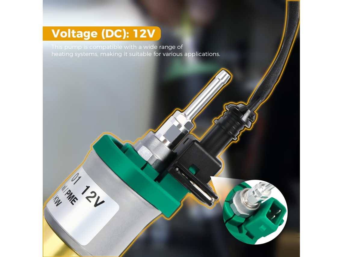 Bomba de combustível A-12V para aquecedor a diesel, aquecedor de estacionamento mais silencioso, peça de reposição para todos os aquecedores de alumínio fundido.