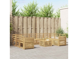 Vidaxl Conjunto De Sofás Para Exterior 10 Unid. Branco