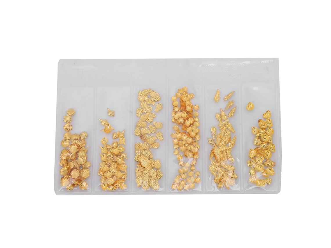 Decoração De Unhas Com Strass De Ouro Em Formas Mistas E Oco Para Diy De Bijuterias 1