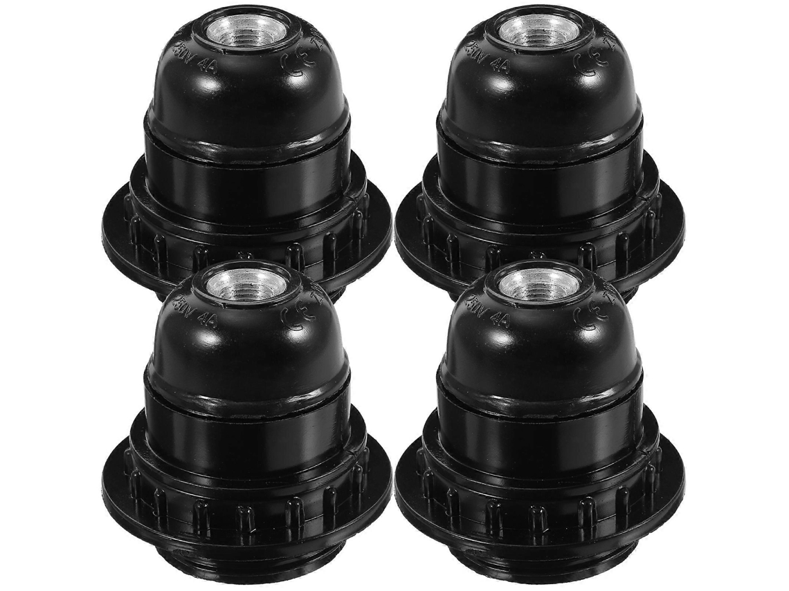 Omni 4pcs Base de Lámpara E27 Reemplazo Soporte de Luz Industrial Material Bakélite para Hogar Oficina Restaurantes 5,7x5,7x5,5cm Negro