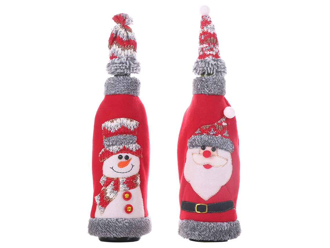 Enfeite de Natal KKVOGMLE Sacos Garrafa Champanhe Vermelho