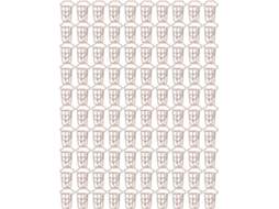 100 Clips de Papel Rosa Café Formato Xícara, Mini Clips de Metal Reutilizáveis para Mesa, Escola e Casa