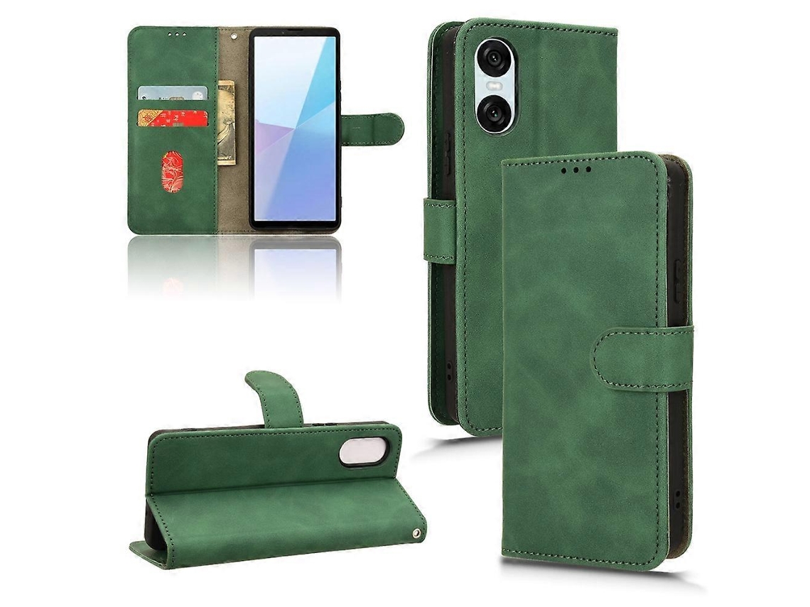Capa De Celular De Couro Com Flip Magnético Skin Feel