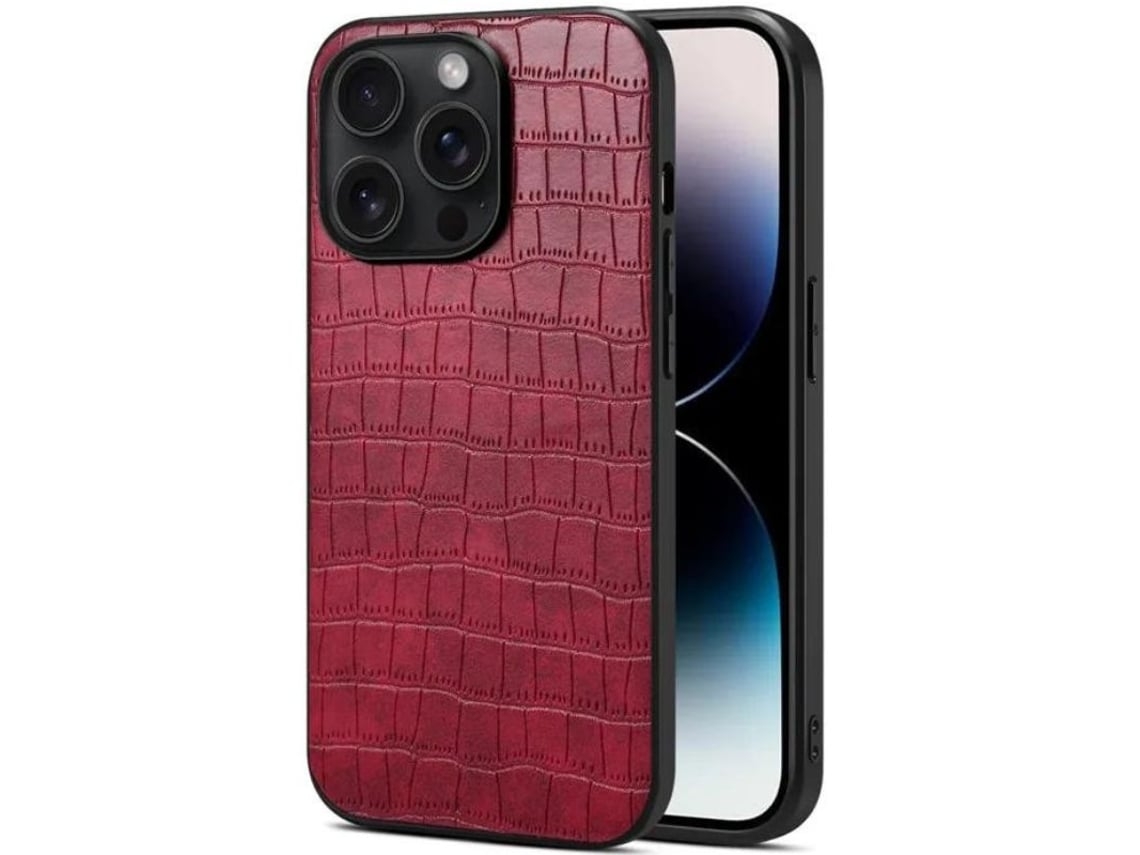 Capa Textura Crocodilo para iPhone 36 Vermelho