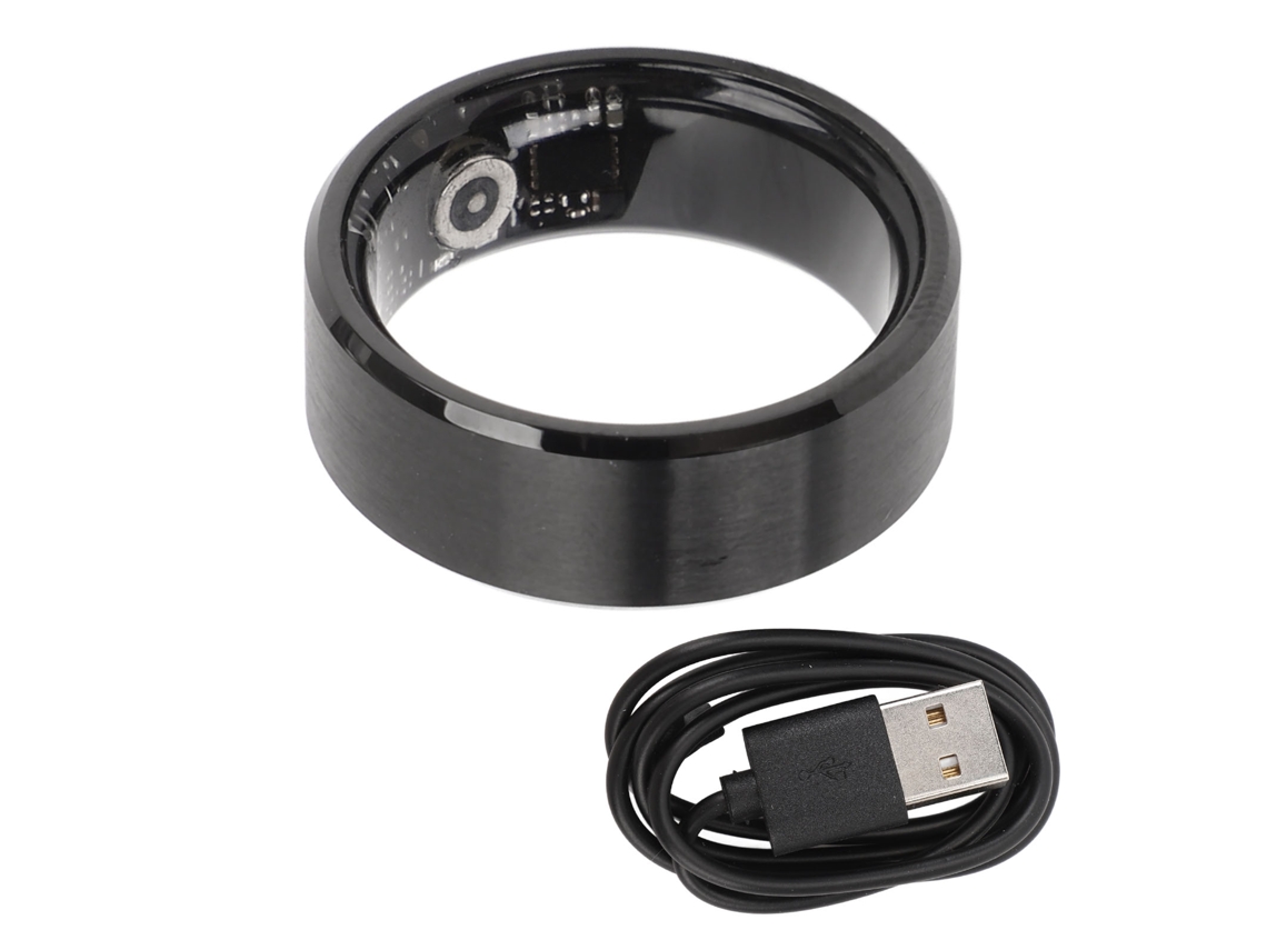 S1 Smart Fitness Tracker Ring 50m Water Resistant Sport Modes Exercise Monitoring Distance Calories Stainless Steel Sleep Health Ring Tamanho 8