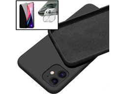 Kit Capa e 2 Películas de Vidro Temperado iPhone 12 Pro Anti-Spy Rosa