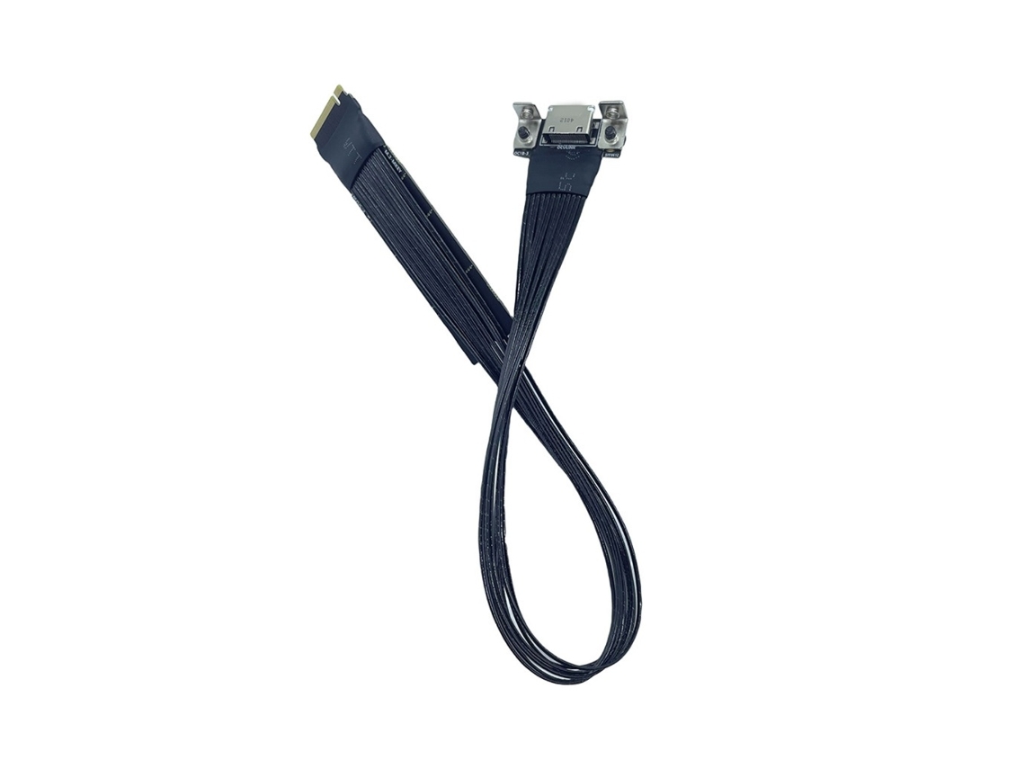 Cabo Oculink Sff-8611, Oculink, Pcie, 15 Cm, 5,9 Polegadas Cor Prateado Para Transferência De Dados Elysve