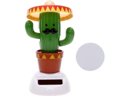 Ornamento De Carro Cactus Com Cabeça Mexendo Decoração De Painel Solar Automático Acessório Para Carro