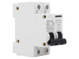 Interruptor De Circuito Miniatura 2p Din Rail Para Sistema Solar Pv Dc12-400v Ac90-400v 40a