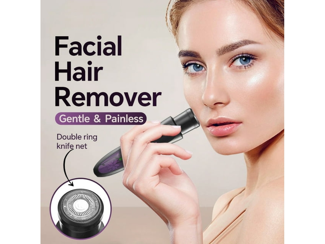 Aparador De Cabelo Chrui Barbeador Elétrico Feminino 4 Em 1 Para Rosto, Sobrancelhas E Púbis (preto)