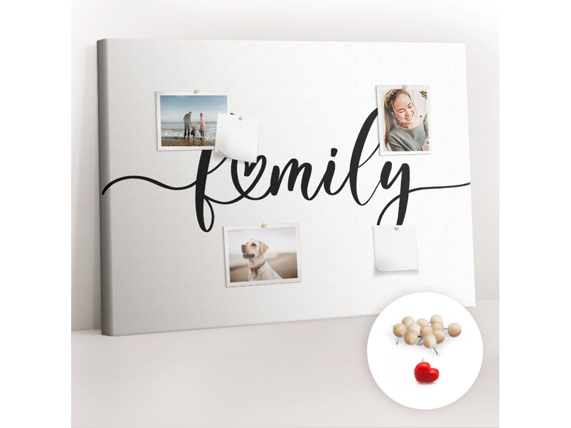 Lousa De Cortiça Inscrição "família" Para O Escritório Espelharte (100x70 Cm)