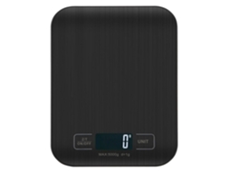 Balança de Cozinha Eletrônica Profissional de 5 Kg, Medição Precisa Até 1 Grama com Visor Lcd e Função Tara AQUAFORGE (preta Kg)