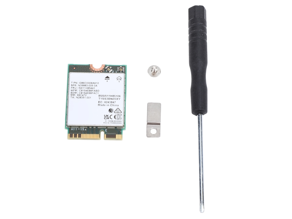 Placa De Rede Sem Fio (wifi 7 Bluetooth 5.4) Intel Be200ngw 8774mbps Adaptador De Placa De Rede Sem Fio M.2