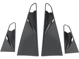 Conjunto De 4 Adesivos Para Maçanetas Portas Em Estilo Fibra Carbono Crozz 2021e 2022-material Abs Resistente A