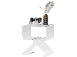 Mesa de Centro Geométrica em Acrílico, 2 Níveis, Pés Triangulares, 40 X 30 X 45 Cm, Transparente ORBITRA COMMERCE
