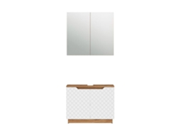 Conjunto de Mobiliário para Casa de Banho VICCO 2 Peças Branco com Armário (79,6x62,1x32 cm)