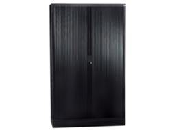 Staples Armário com Portas de Persiana, 120 x 198 x 43 cm, Preto