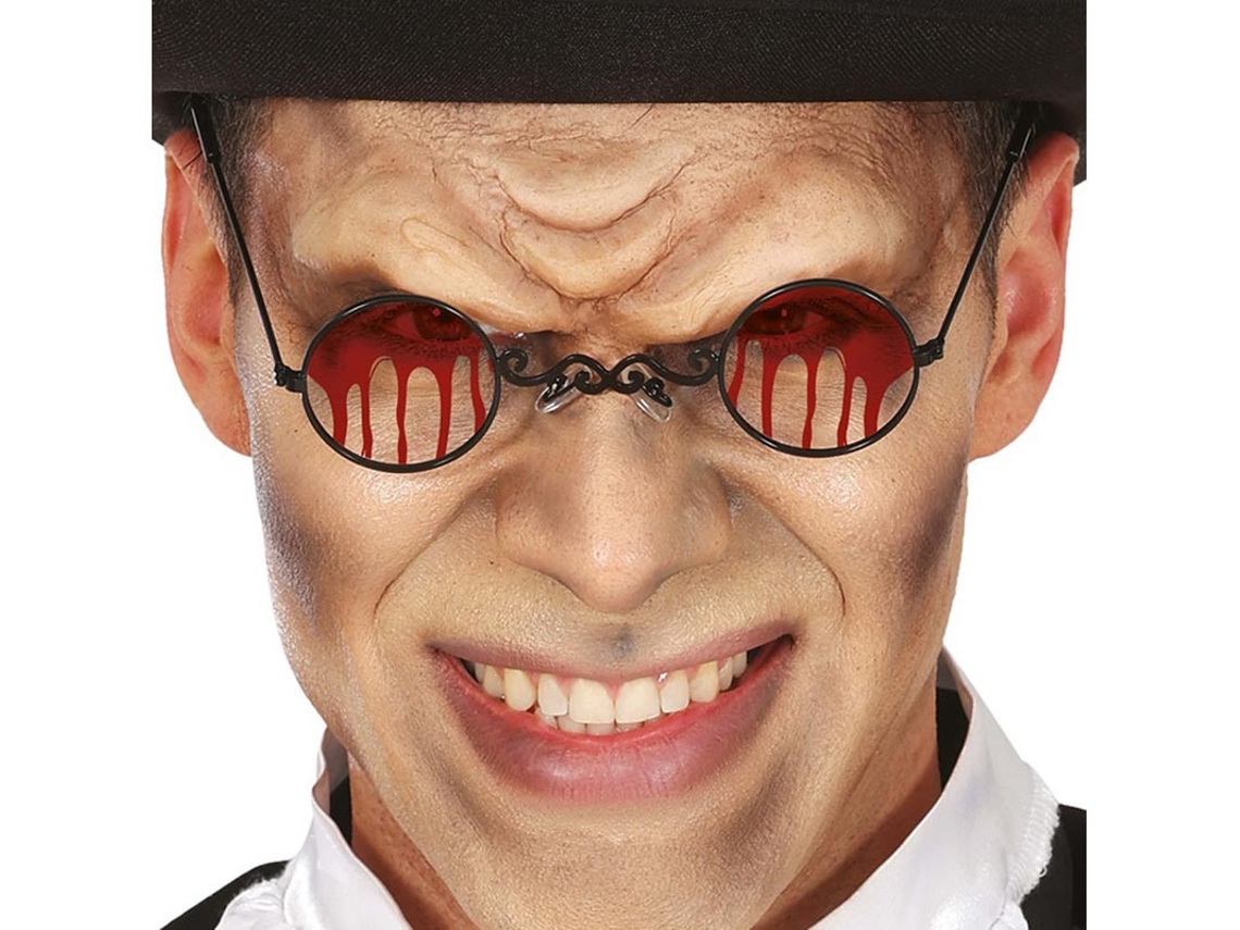 Óculos de vampiro sangrentos