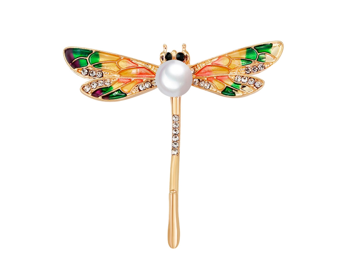 Broche Liga Pérola Libélula Decoração Estilo Simples Personalidade