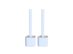 Pacote Com 2 Escovas De Banheiro Com Cerdas De Silicone E Suporte Para Escova De Limpeza Criativa - Azul SUNNY SPACES
